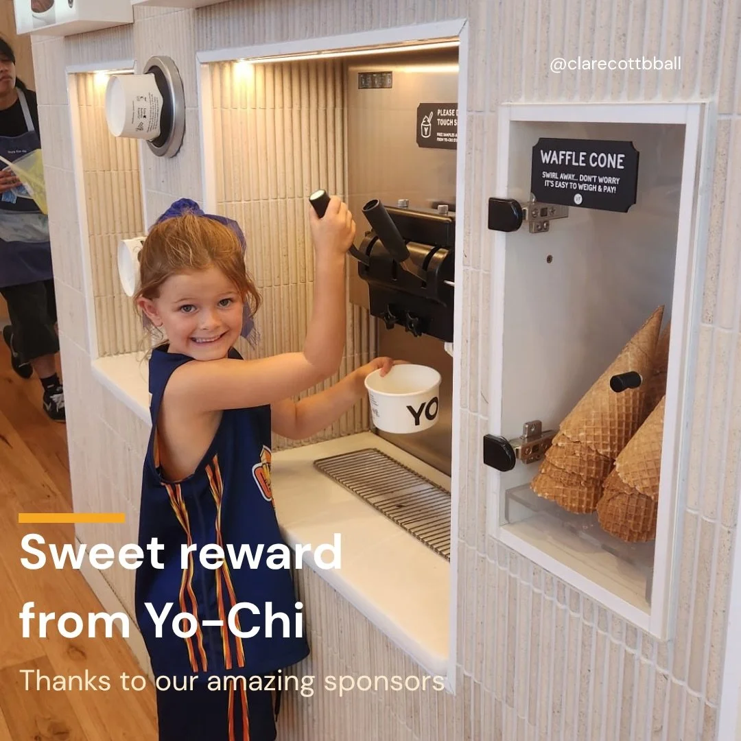 Nothing beats @iloveyochi after a big game. Thanks Yo-chi for spoiling our legends!

#clarecottbasketball #yochi #communitysport #ballislife