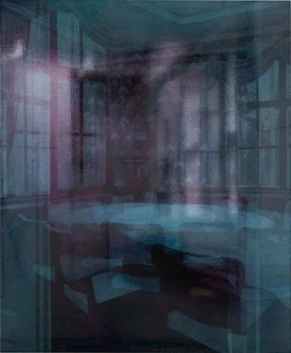 There Is No Distance Between Yesterday And Tomorrow, Alkyd, oil and violet pigment on canvas, 240x200cm, 2018. Photo: Rauno Träskelin, Makasiini Contemporary.