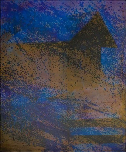 The Place, Alkyd, oil and violet pigment on canvas 115x95cm, 2018. Photo: Rauno Träskelin, Makasiini Contemporary.