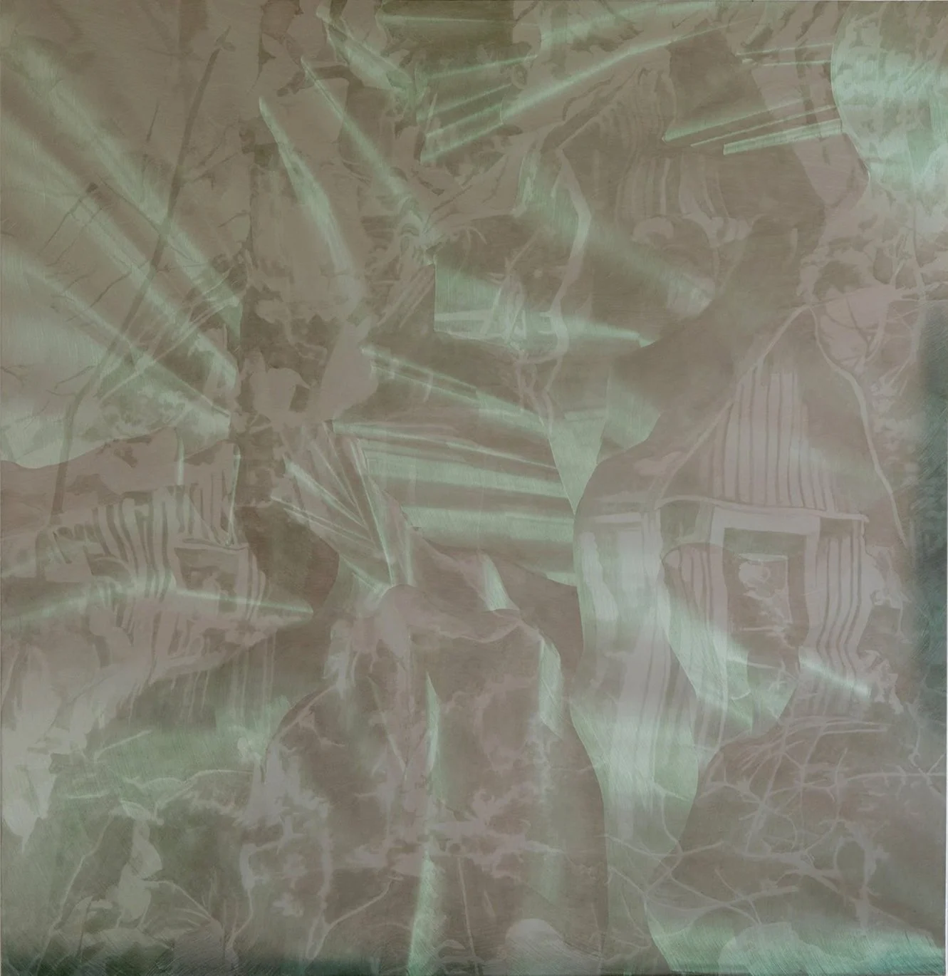 Under The View 2 Oil on steel 125x125cm, 2022 photo: Jan van Eyck Academie