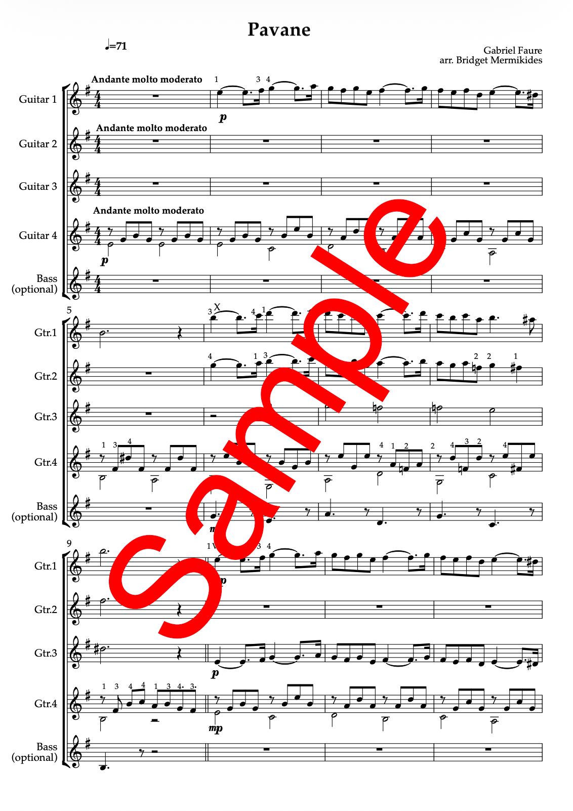 Pavane - Four Guitars and Bass Sample.png