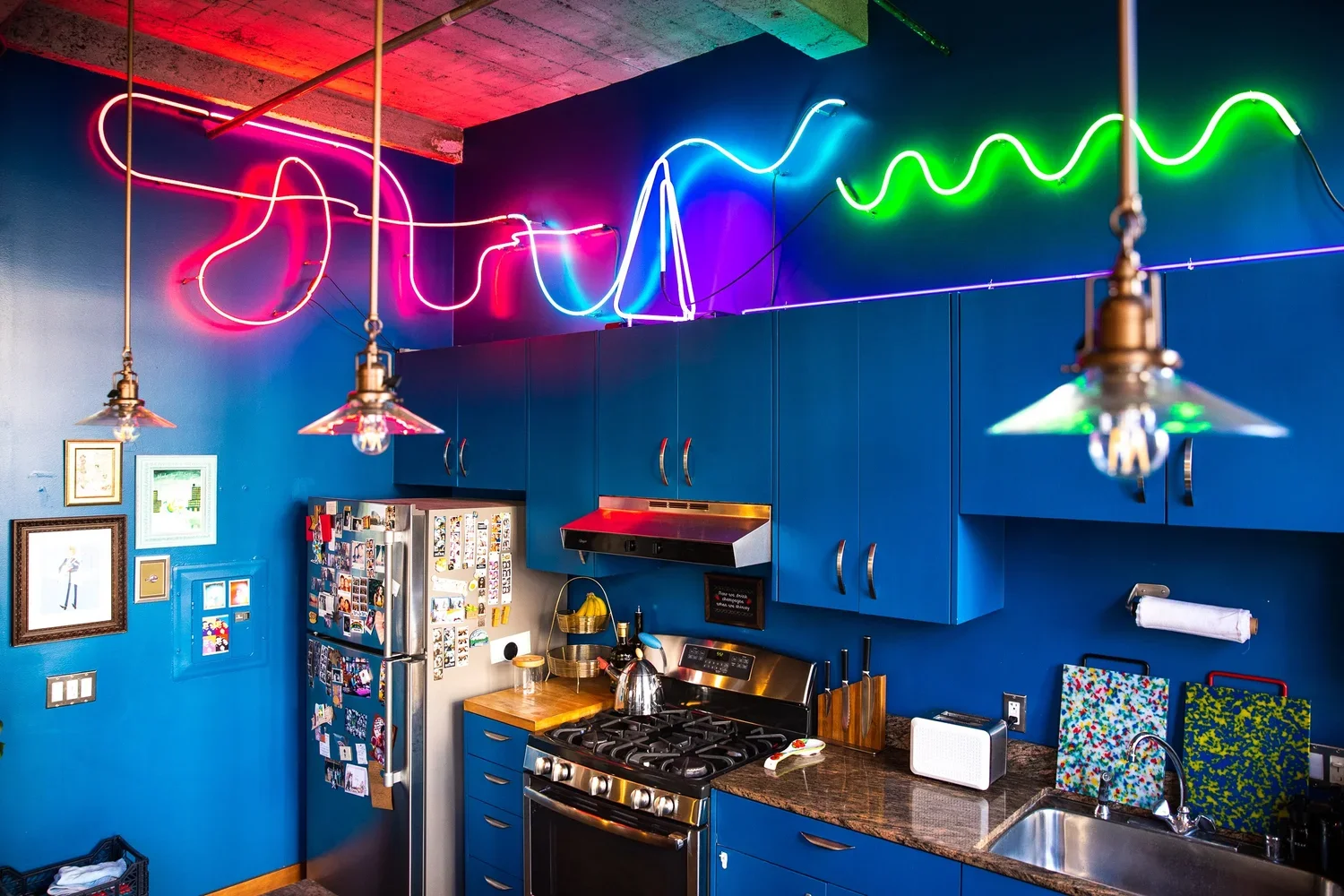 Ames made the neon for "The Logic of Plants" designed and installed by Artist Laura Stevenson