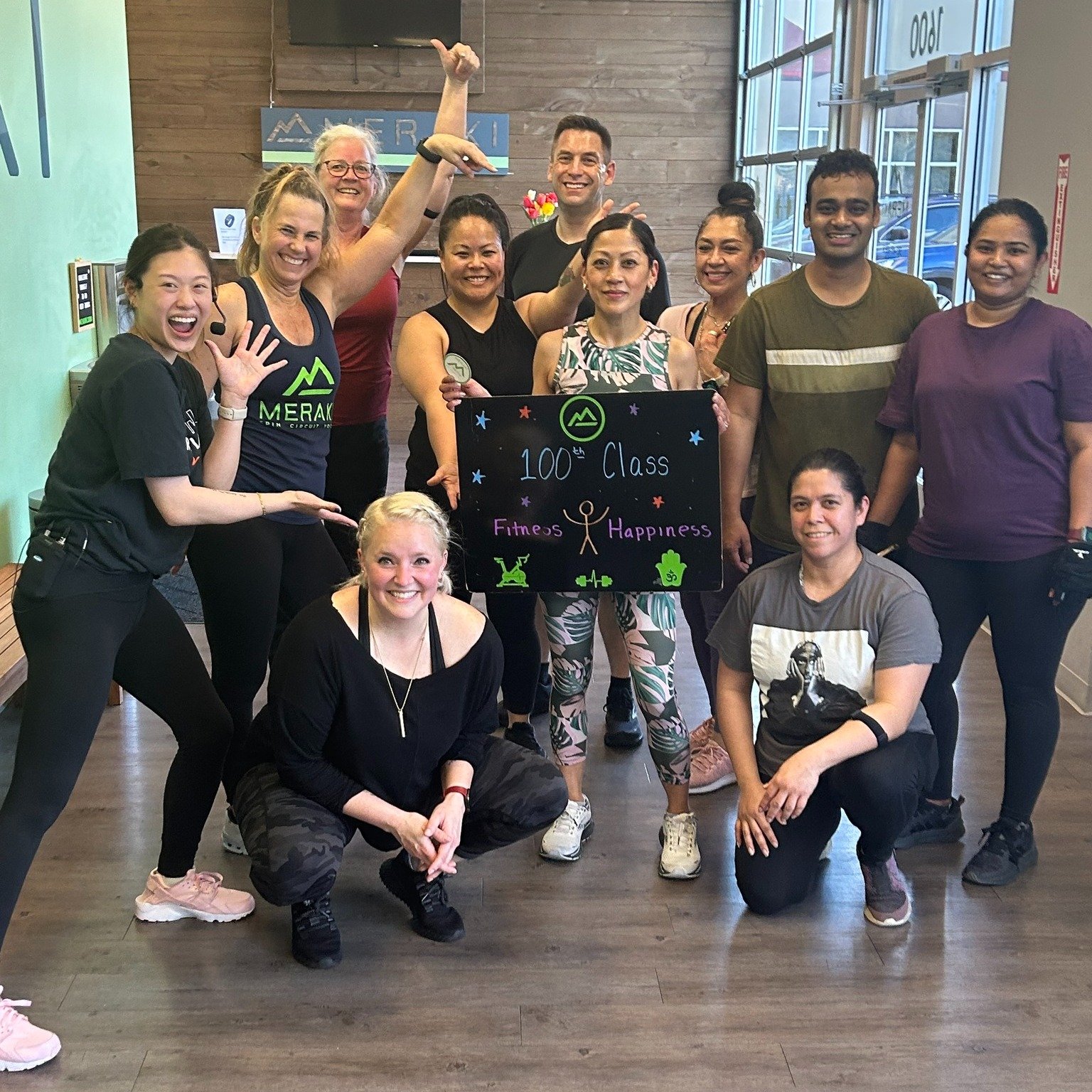 Congratulations to Rachel on her 100th class!  Keep crushing those workouts! Thank you for being a part of Meraki &amp; choosing us for your fitness journey - we appreciate you!