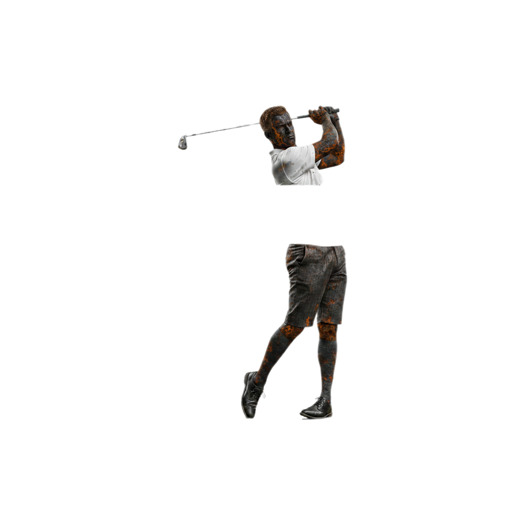 Grandpa putting
