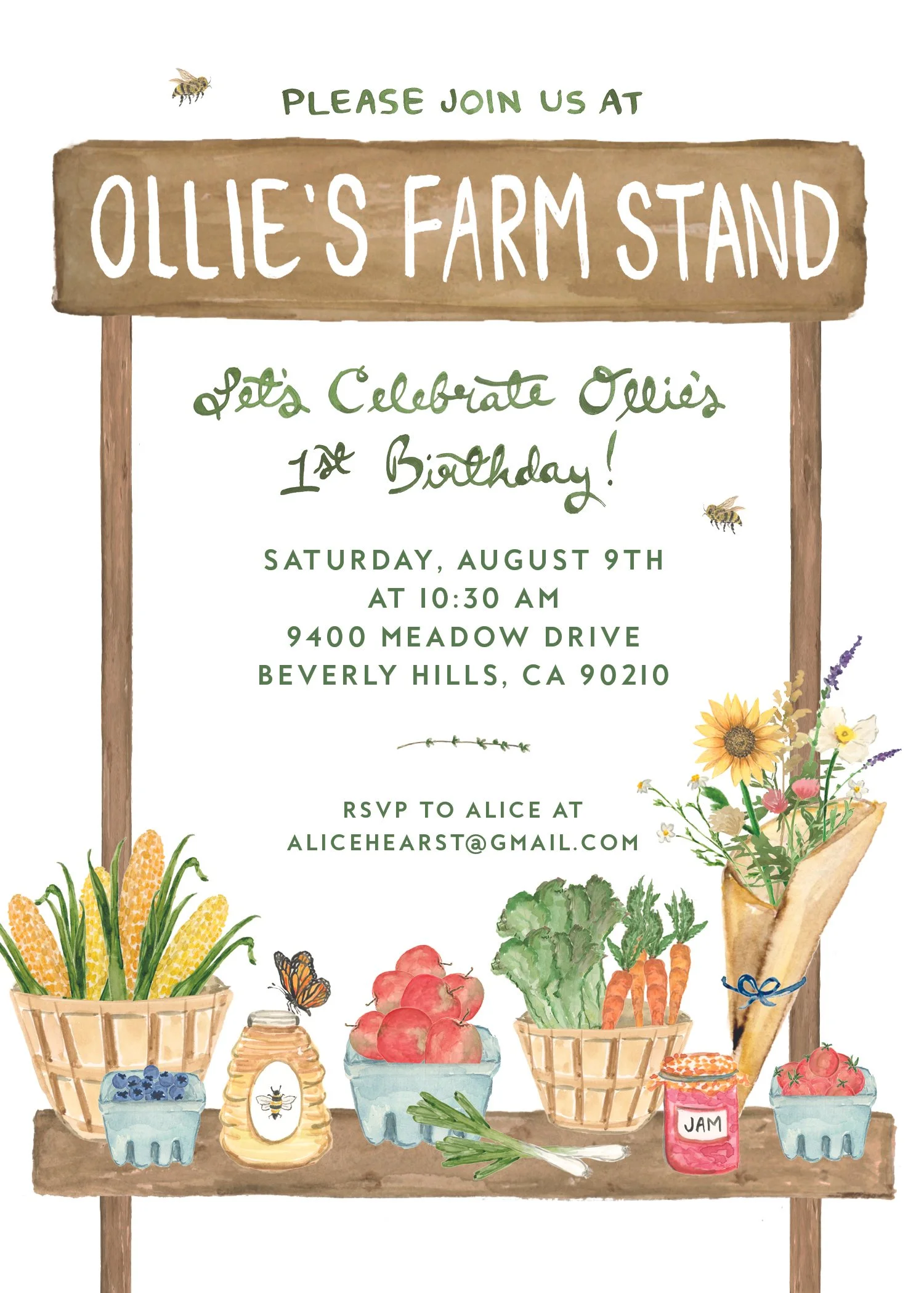 Farm Stand Fun Invitation
