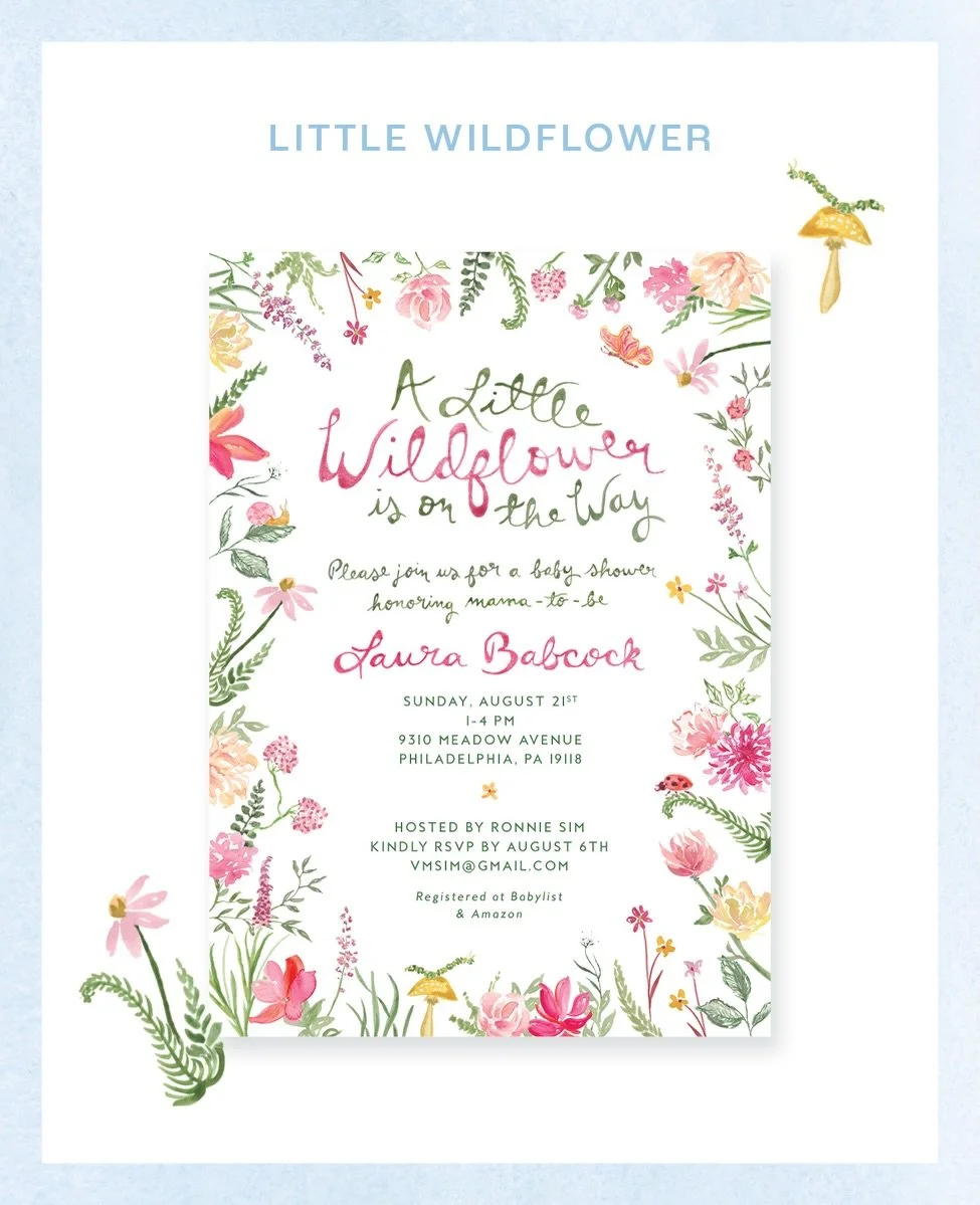 For a little one on the way 💛 Five sweet designs, personalized with hand-lettered names, custom event info, and select color options ~ available printed or as a digital PDF.

Shop in bio &amp; DM with questions 💌

#custominvitations #semicustominvi