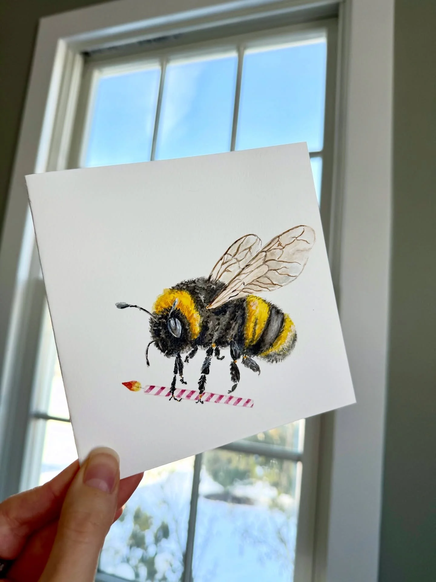 Love this little guy ~ a peek into my process, from first sketch to final brushstroke. Insect series in the works 🐝🐞🐛🦋🐌🦗🕷️

#watercolorillustration #customstationery #artistprocess #sketchtofinal #thelandofla
