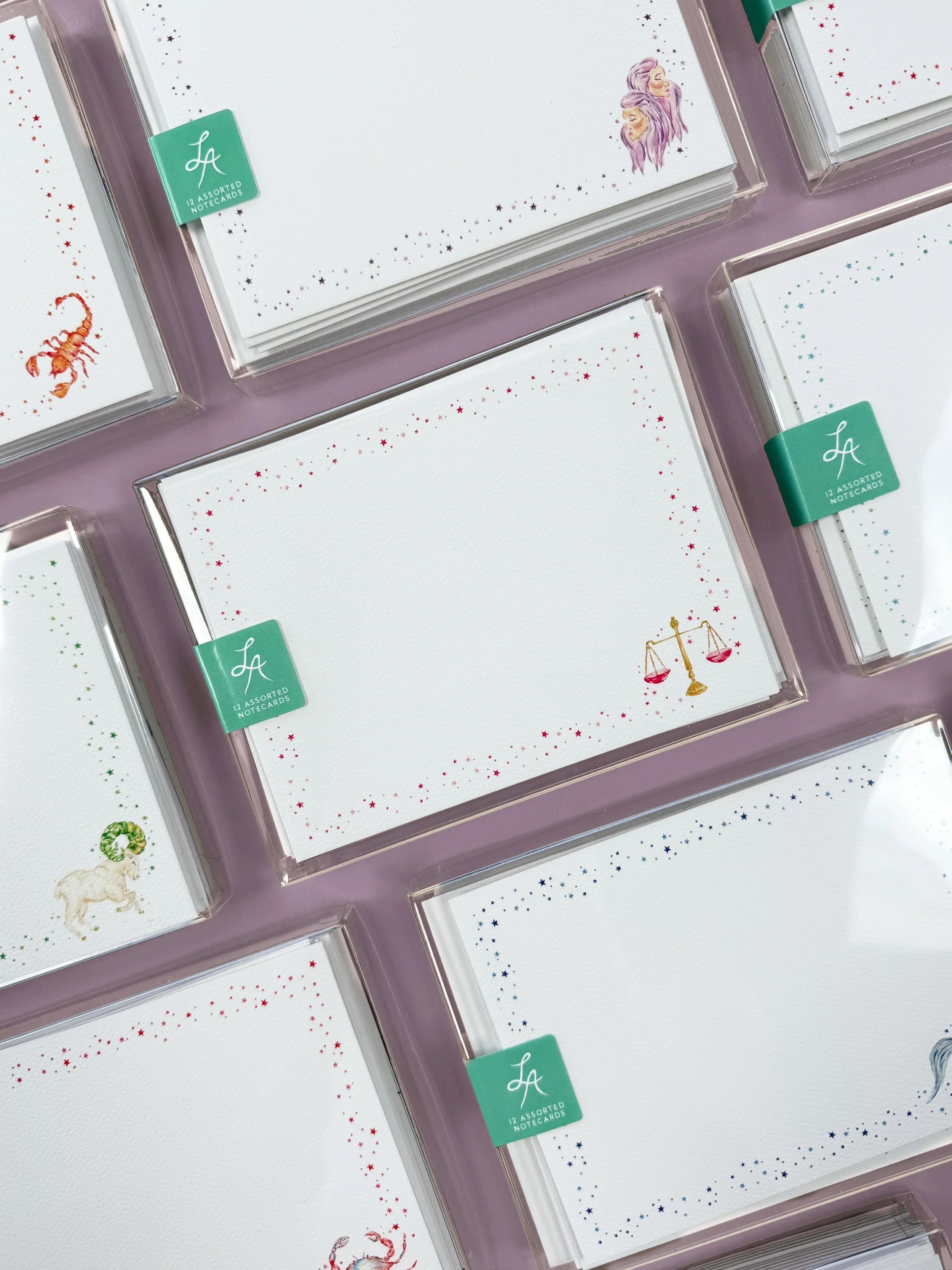 She&rsquo;s finally here 🌙✨ 12 watercolor zodiac notecards for every sign in your life ~ link in bio! 

#zodiacnotecards #zodiac #astrology #watercolorillustration #smallbusiness