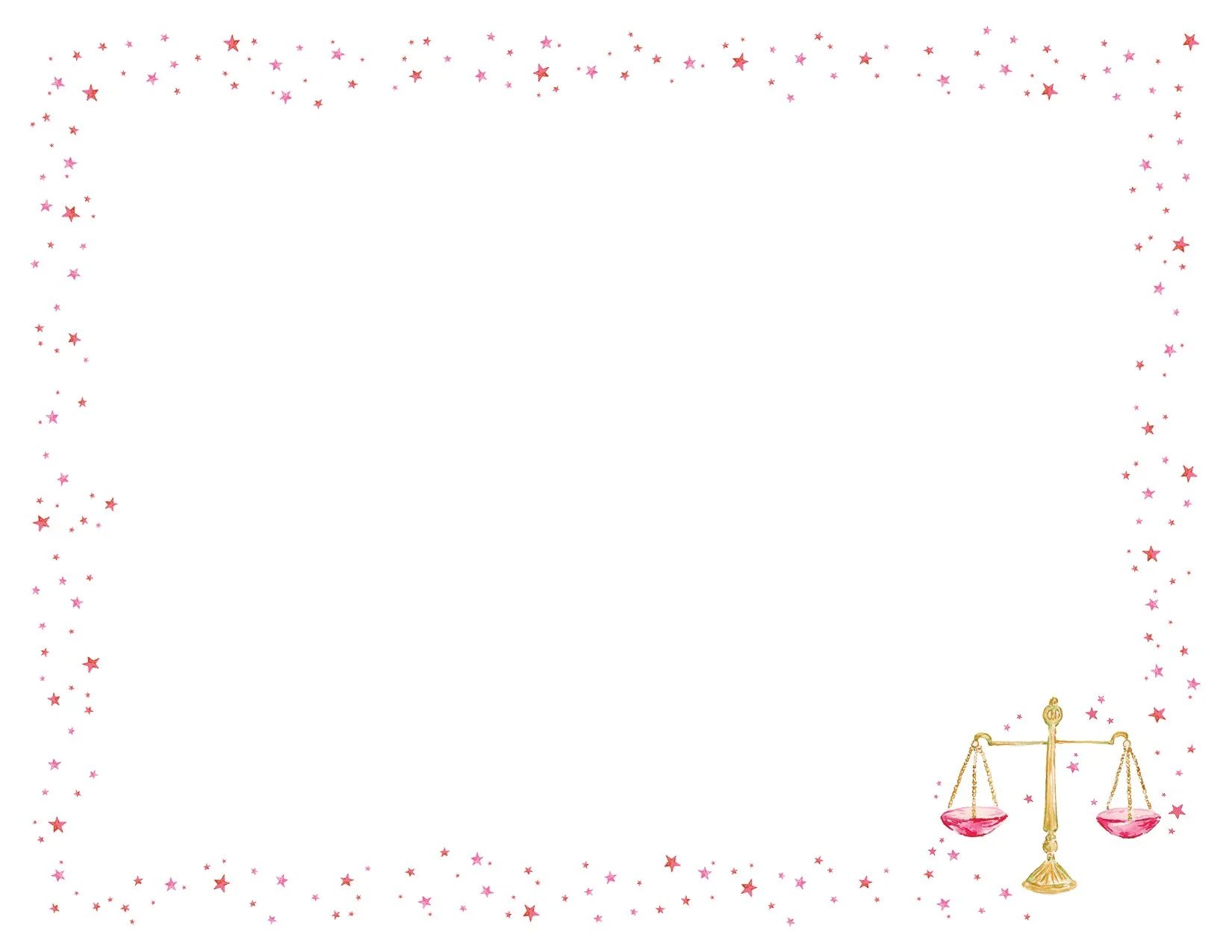 Libra (The Scales) Notecard Set