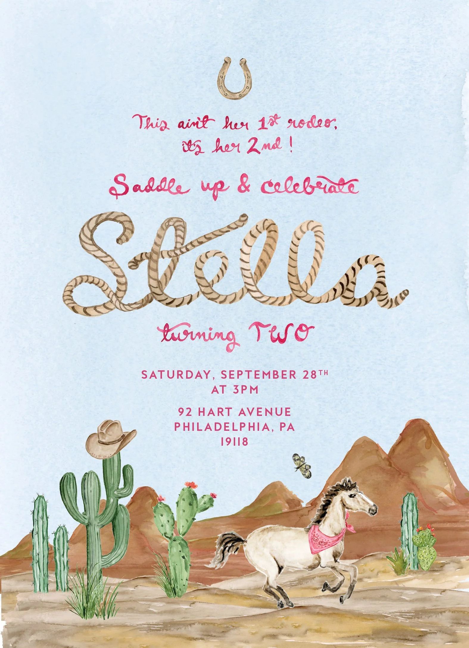 Saddle Up Invitation