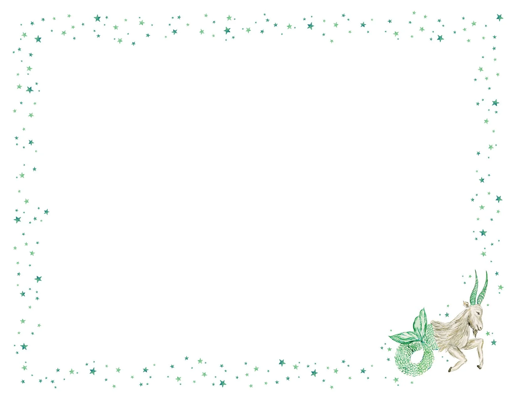 Capricorn (The Sea-Goat) Notecard Set