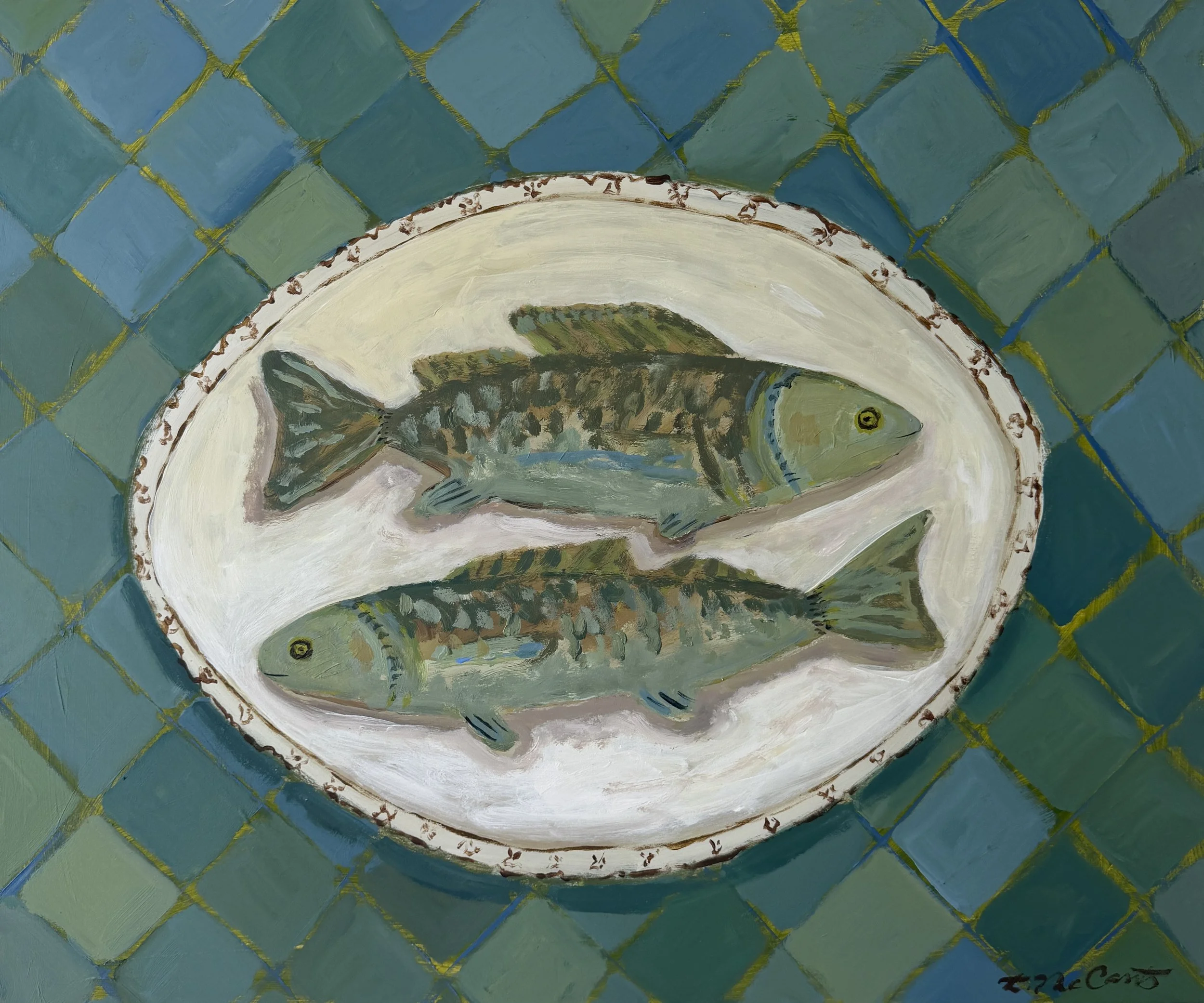 Teal Toned Tile - 20x24