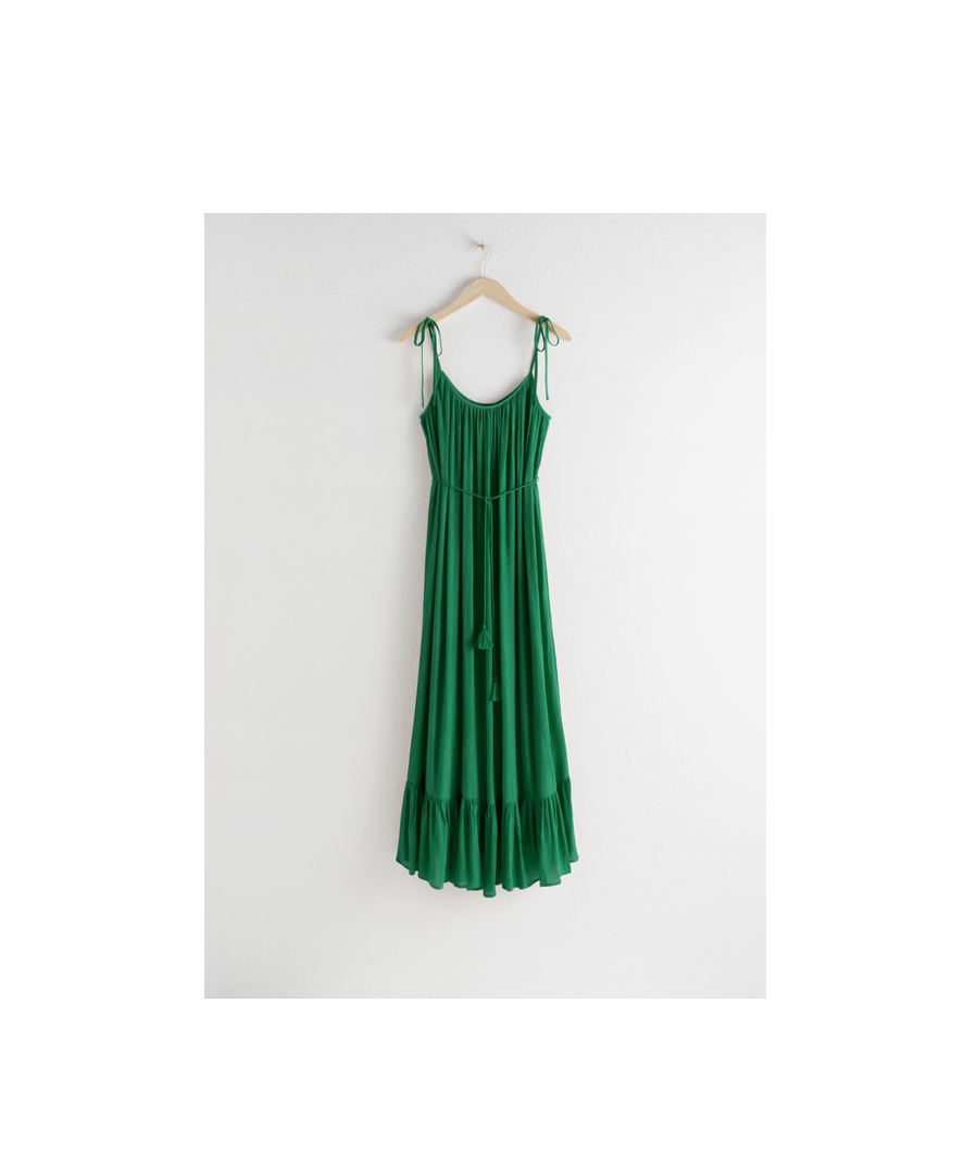 Mesterskab Statistisk kanal Den smukkeste flaskegrønne luksus-hippie kjole — SIF ORELLANA