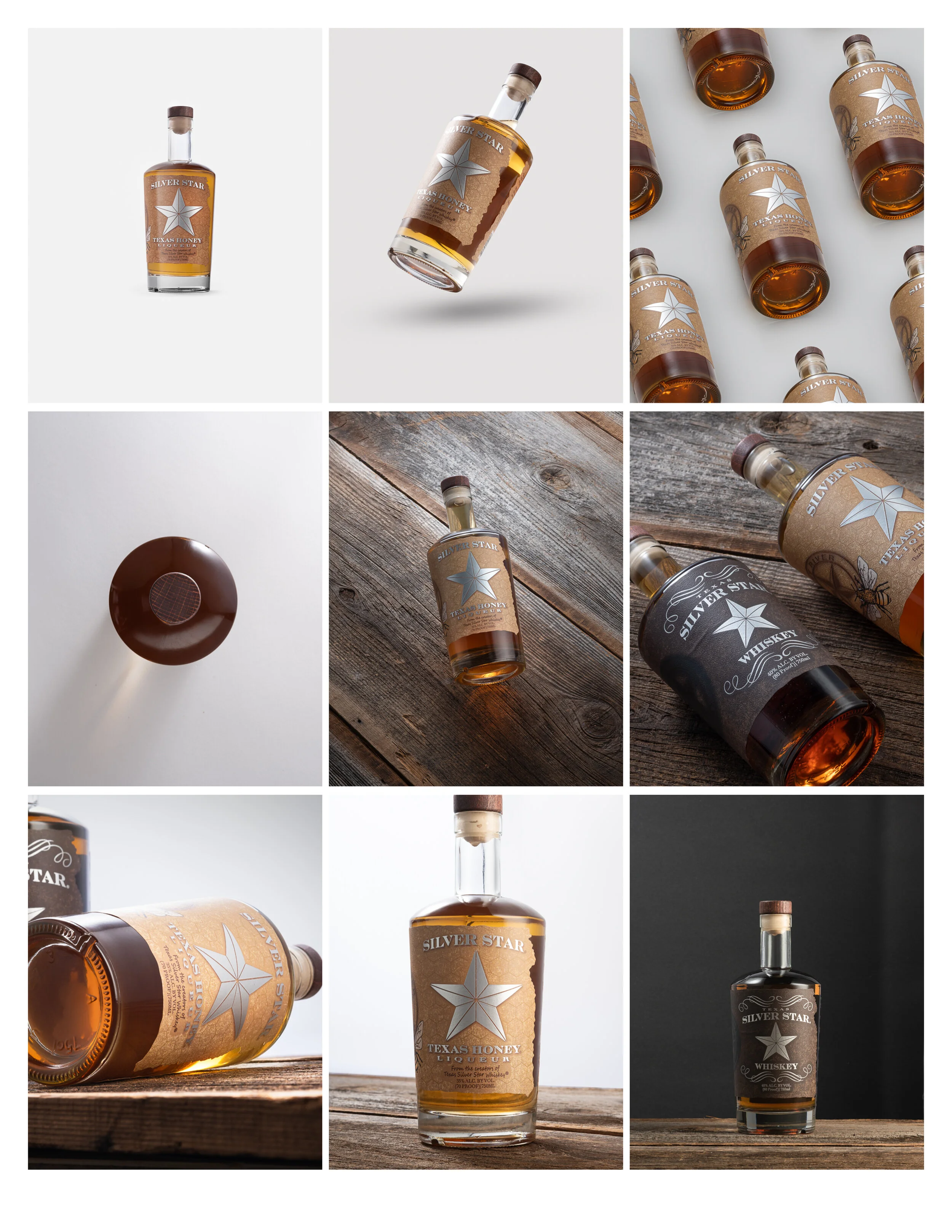 Beverage Product Photography for Texas Silver Star Spirits
