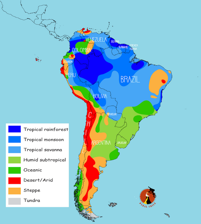 Is South America Tropical | Pedal Chile