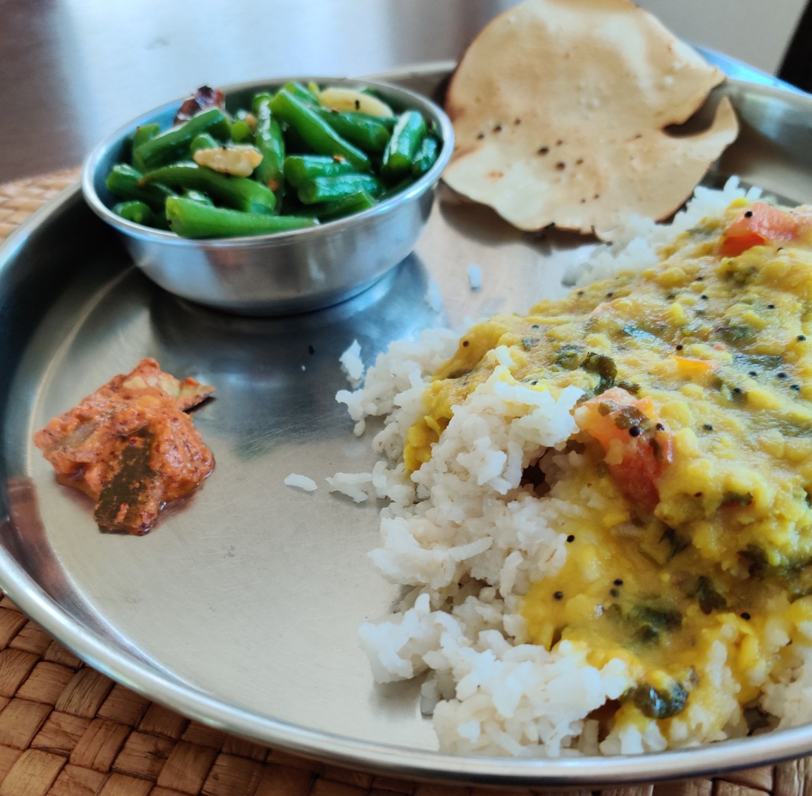 Dali Toyi, Beans Talasani and Pickle