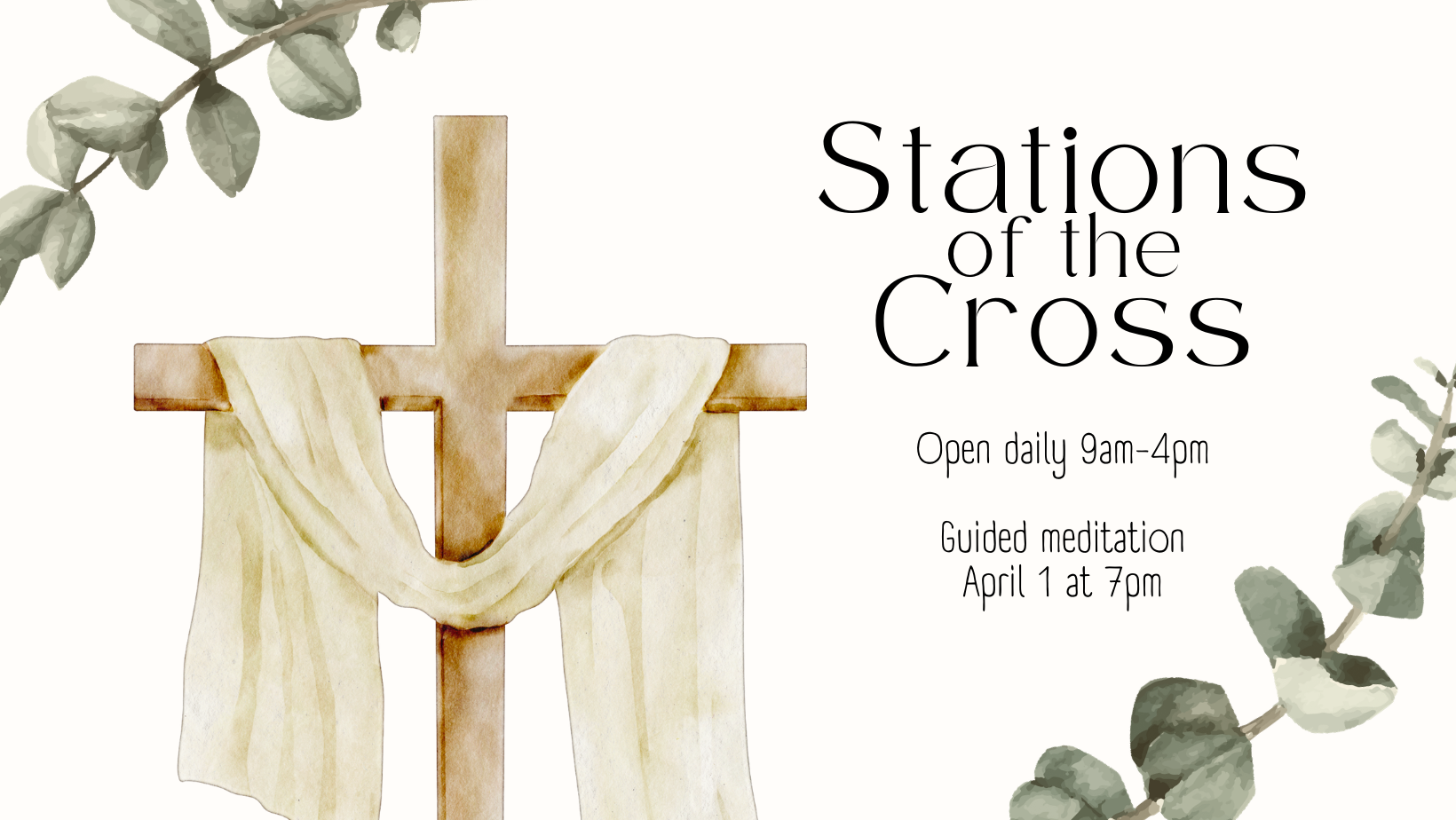 Brown Cross Illustration Good Friday Card.png
