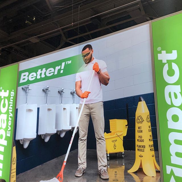 Day 1 a success at ISSA Las Vegas!Thank you @impactproductsllc for your incredible support! #ISSA #tradeshow #bananacone #impactproducts #vegas #caution @issaworldwide
