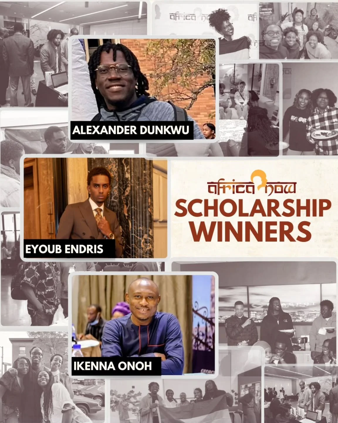We're excited to announce the winners of our Voices of Action Scholsrship!

These exceptional students were chosen because of their dedication to organzing their communities all while pursuing a higher ed degree. 

Congrats! 👏🏿👏🏿👏🏿 

Alexander 