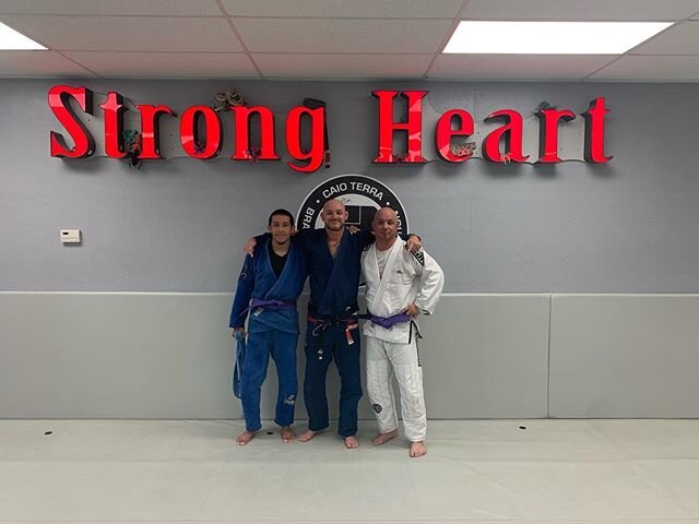 So much bad news. We need more good news. @just_marcel412 and steve worked there butts off and we&rsquo;re promoted to purple belt. Took them years and it&rsquo;s not easy at strong heart academy. And they were recognized with there peers. Peers of m