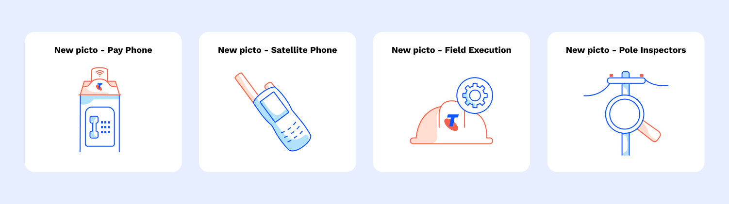 An image of various new pictos created.