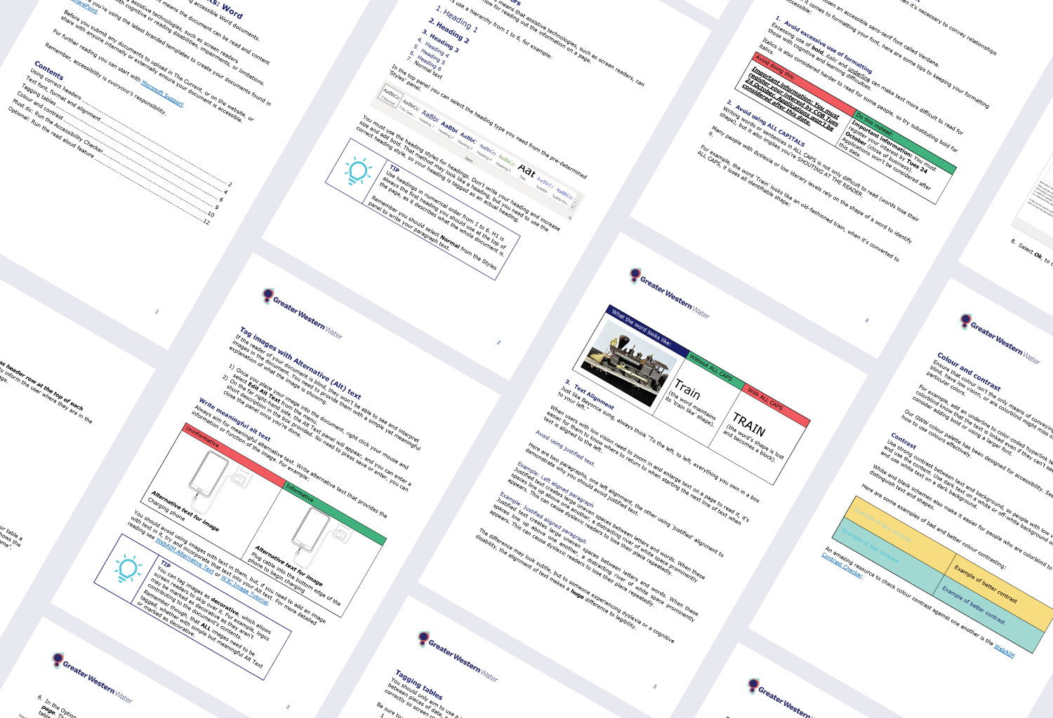 Extracts from the Accessibility "How-to guides" I created.