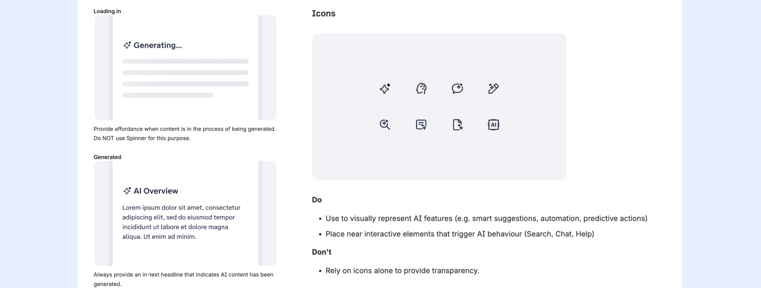 A screenshot of examples from the Able Design System documentation.
