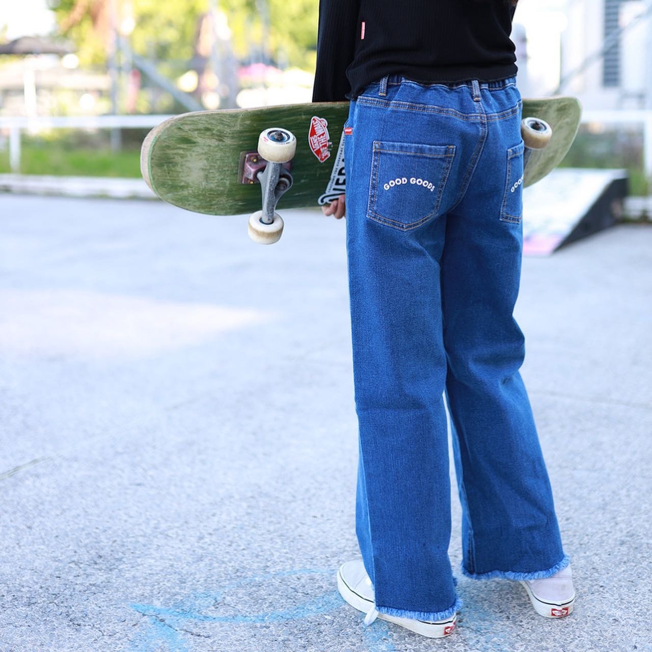 The Stella Jeans are just such a fav with the Girls. The raw hem means they look great full length, but also work a little cropped when they grow taller, aaaaand they can be cut a little shorter as well if you&rsquo;ve got a shorter gal. And of cours