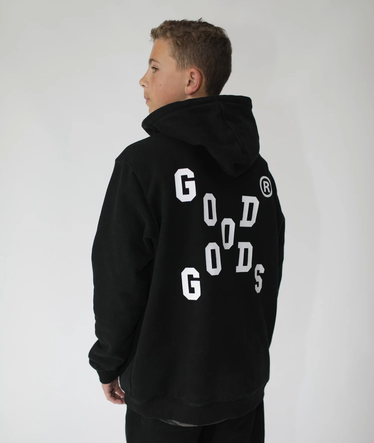 You really need to feel the lush thick fabric of our Black Rocky hood. It really is built to last. Soft, 100% brushed Terry unisex hoody, designed to pass down to each sibling.