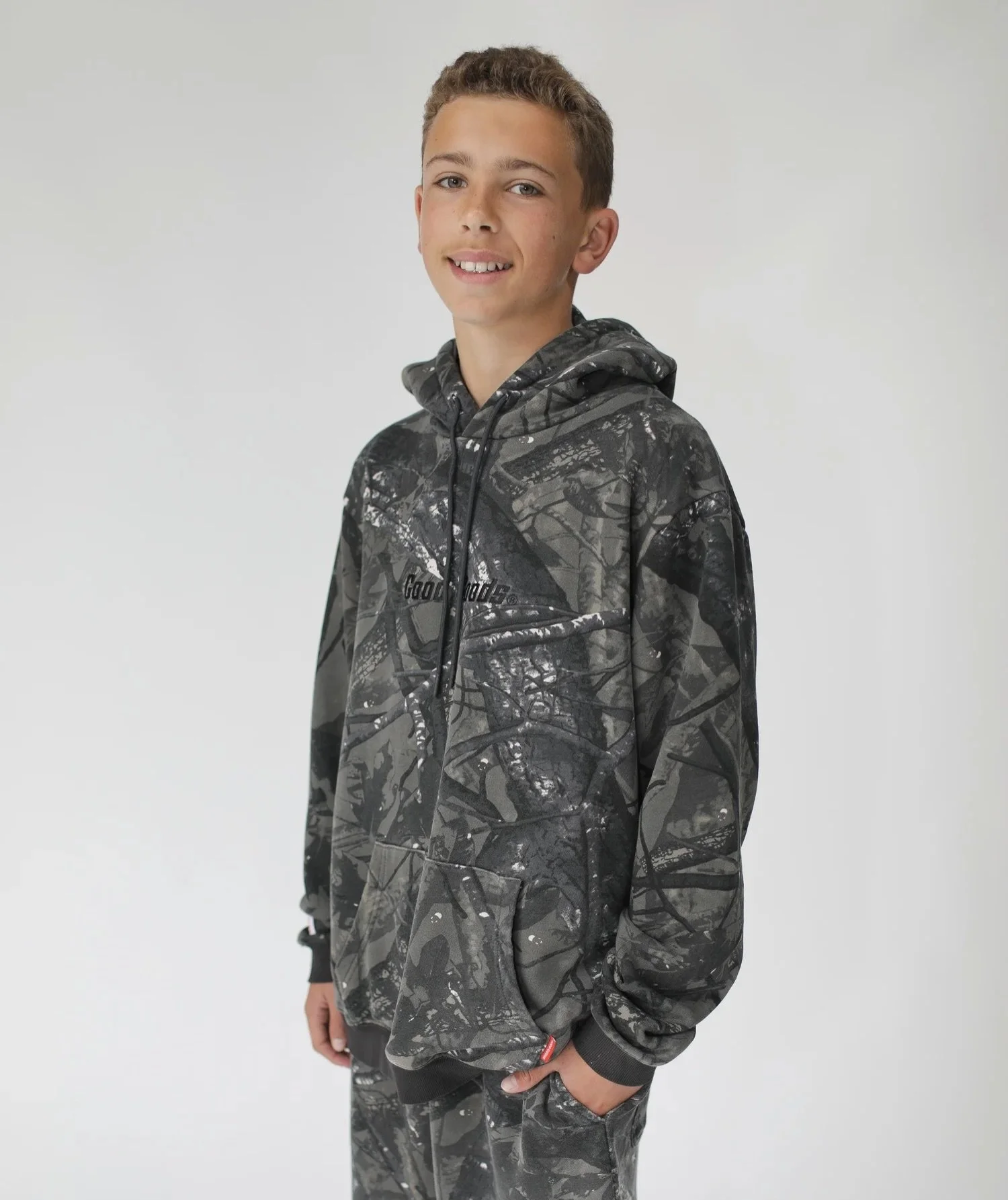 The bush Camo Rocky hood. The perfect print to help hide any sign of sliding around on a muddy field at Saturday sport 😅
