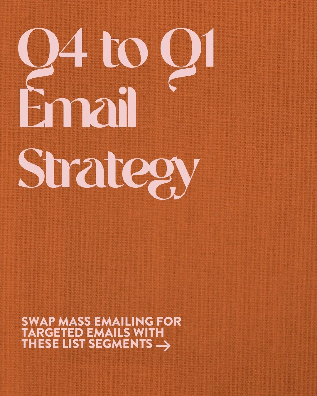 The runway between Q4 &rarr; Q1 can be a hot mess for email marketing. 

After months of running ads, building your email list and converting first-time buyers, this time can be marked by:

✿ Low open rates ✿ Tight budgets ✿ Inbox fatigue

But this d