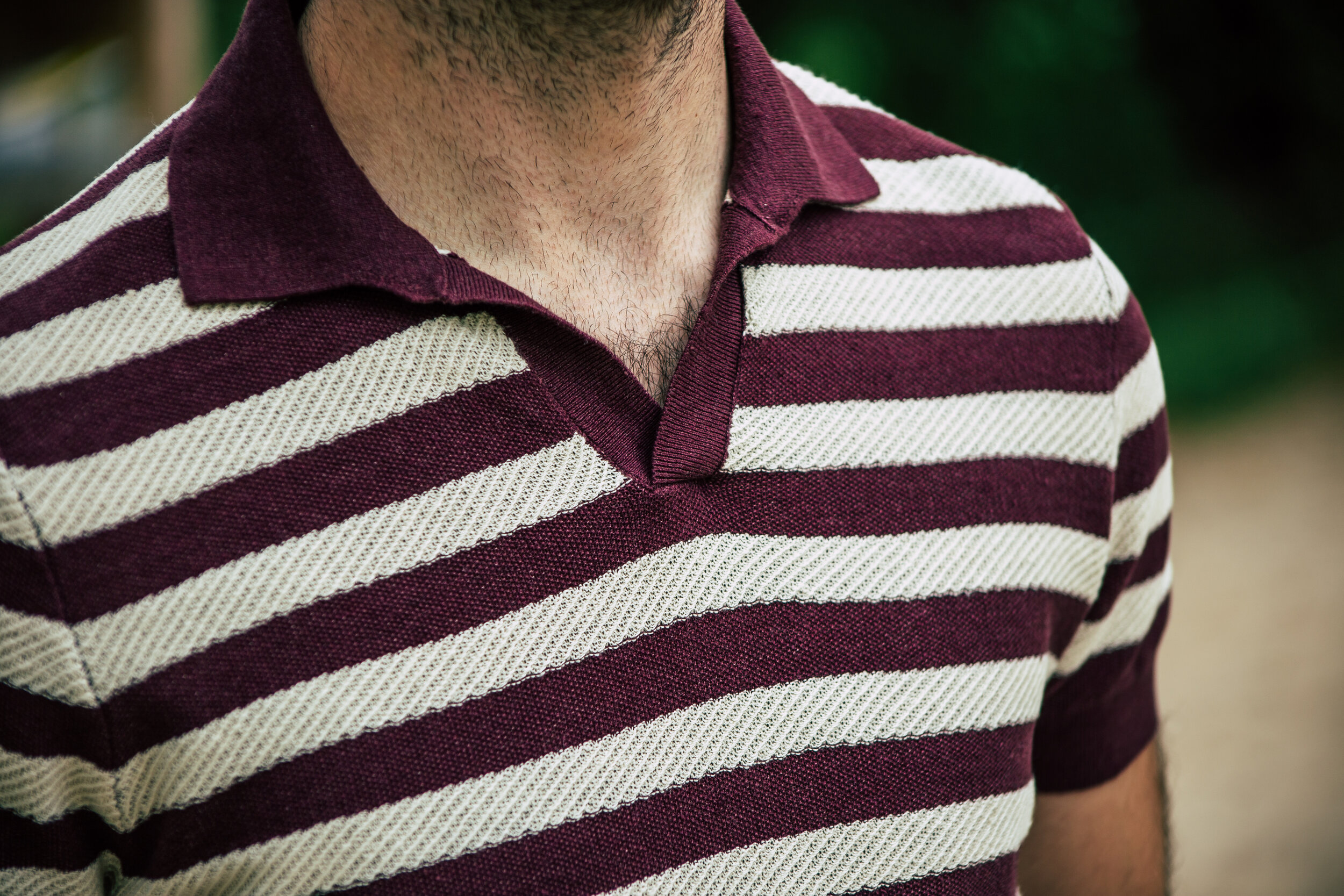 Burgundy knitted polo — Denis Turecek