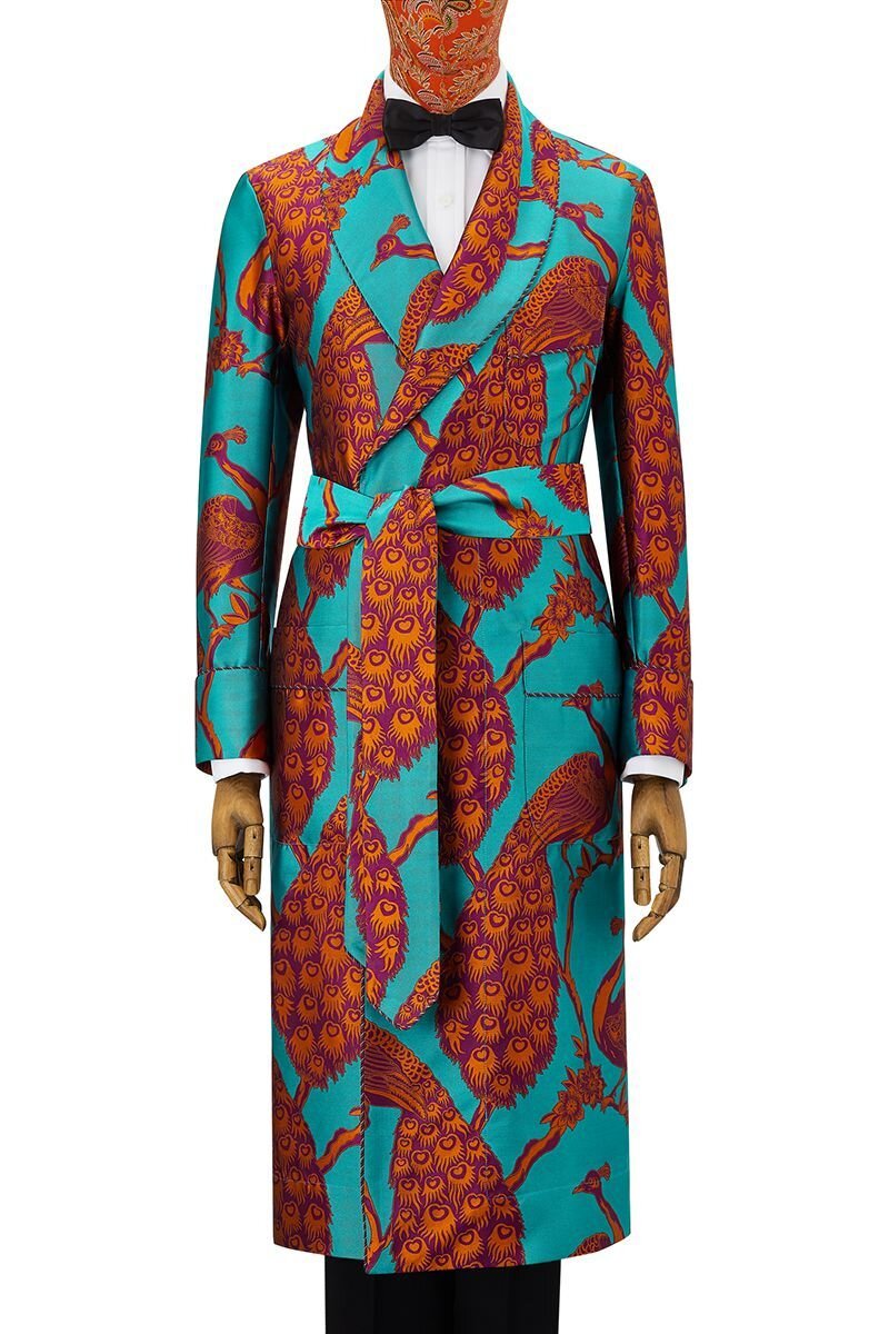 turquoise_peacock_unlinded_silk_dressing_gown_mannequin.jpg