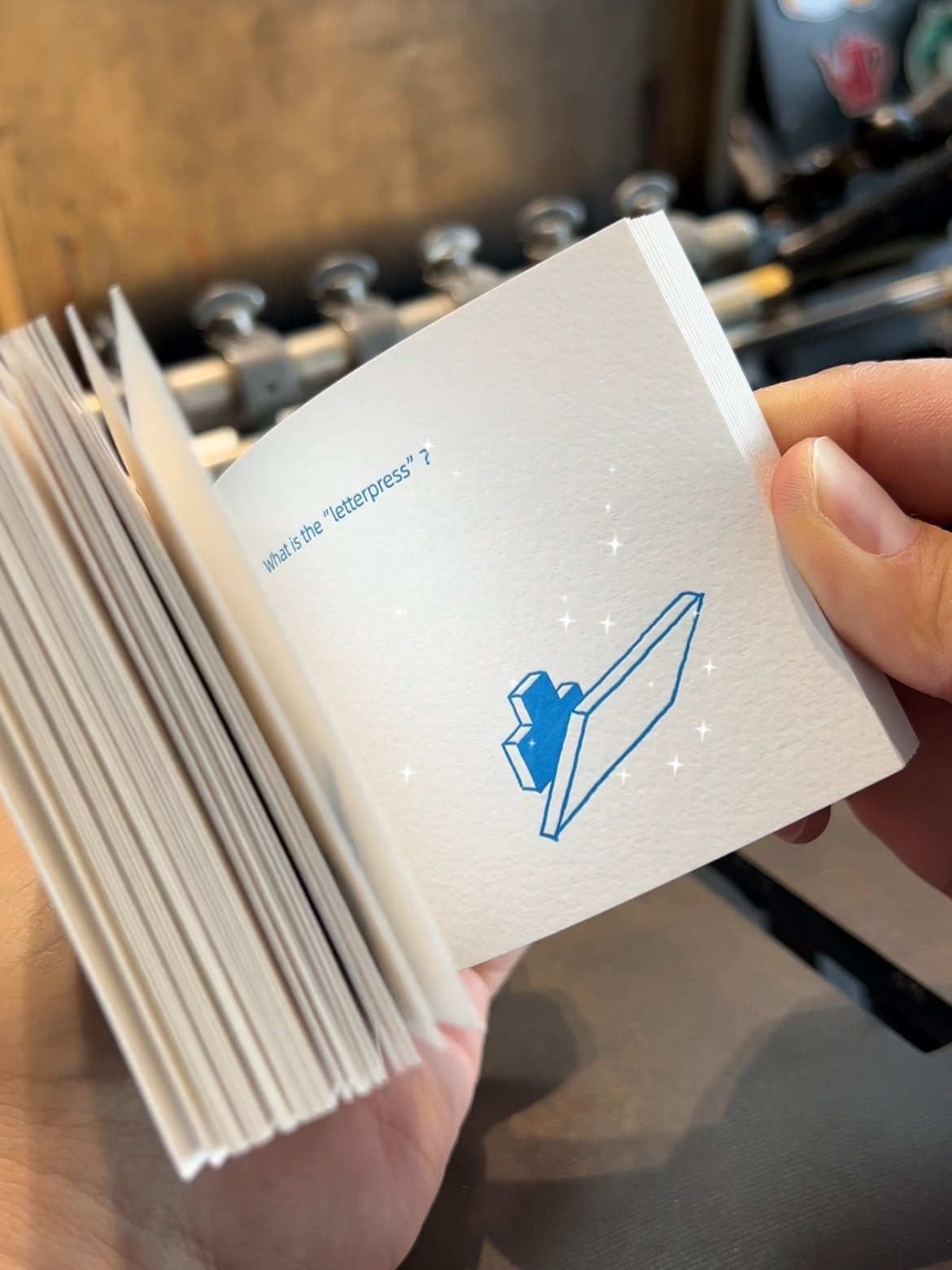 做了一本letterpress活版印刷手翻书