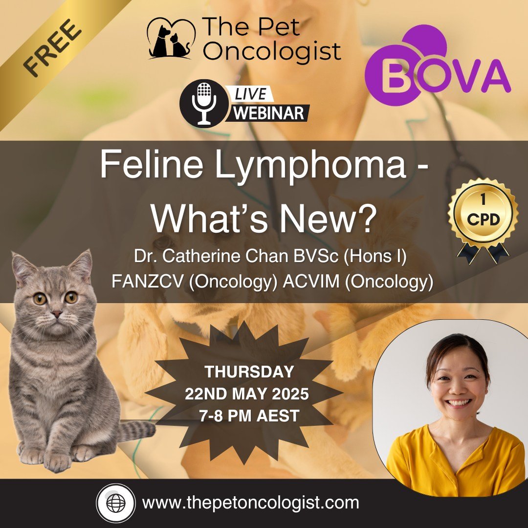 β³ Save the Date – Feline Lymphoma Webinar!
πΎ One week to go!
π Topic: Feline Lymphoma – What’s New?
ποΈ When: Thursday, 22nd May at 7 PM (AEST)
Are you a vet, vet nurse, or vet student? Don’t miss this FREE webinar hoste