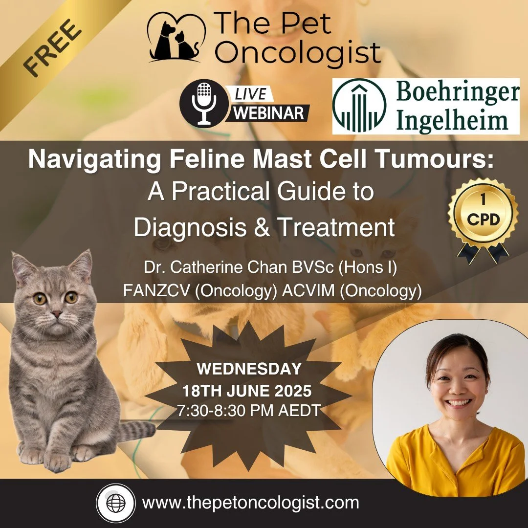 🌟 Upcoming Free CE Webinar! 🌟

Topic: Feline Mast Cell Tumours: A Practical Guide to Diagnosis and Treatment

Hosted by @boehringer_ingelheim 
🗓 Date: Wednesday, 18th June 2025
⏰ Time: 7:30 PM - 8:30 PM (AEST)

This webinar is designed for veterin