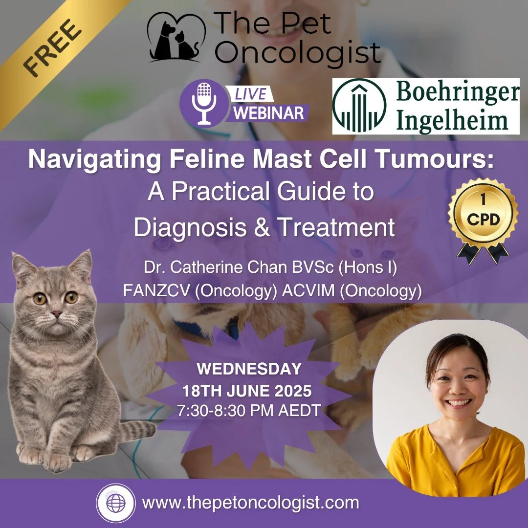🚨 Don&rsquo;t Miss Out! 🚨 Free CE webinar is just around the corner!

Feline Mast Cell Tumours: A Practical Guide to Diagnosis and Treatment

📅 Date: Wednesday 18th June 2025
⏰ Time: 7:30 &ndash; 8:30 pm AEDT

Secure your spot, earn 1 CPD point, a