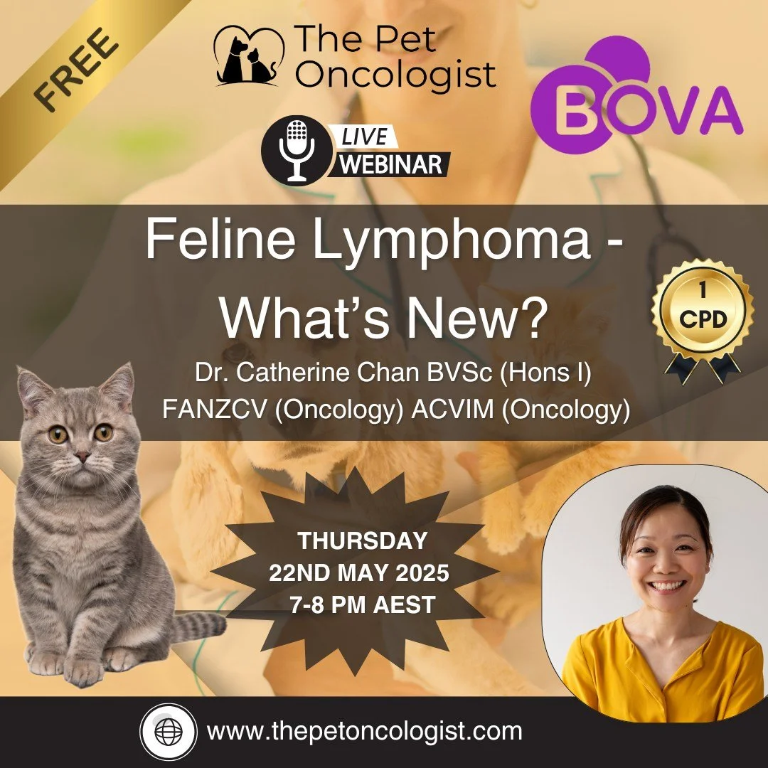 ⏳ Save the Date &ndash; Feline Lymphoma Webinar!

🐾 One week to go!

📌 Topic: Feline Lymphoma &ndash; What&rsquo;s New?

🗓️ When: Thursday, 22nd May at 7 PM (AEST)

Are you a vet, vet nurse, or vet student? Don&rsquo;t miss this FREE webinar hoste