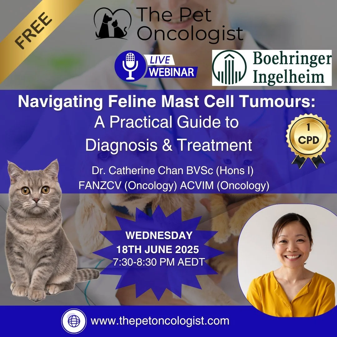 ⏰ Time is ticking! ⏰
In just ONE WEEK, Dr. Cat Chan will host a FREE live CE webinar:
&lsquo;Feline Mast Cell Tumours: A Practical Guide to Diagnosis and Treatment&rsquo;

🤝 Hosted by: @boehringer_ingelheim 
📅 Date: Wednesday 18th June 2025
⏰ Time: