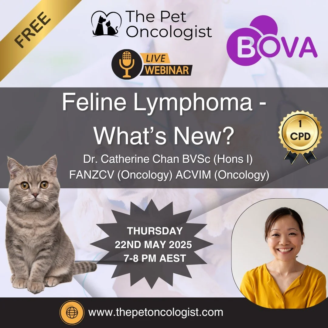 ⏳ Save the Date &ndash; Feline Lymphoma Webinar!

Topic: Feline Lymphoma &ndash; What&rsquo;s New?
When: Thursday 22nd May at 7 PM (AEST)

Are you a vet, vet nurse, or vet student? Join us for this FREE webinar hosted by @bovauk. Gain the latest upda