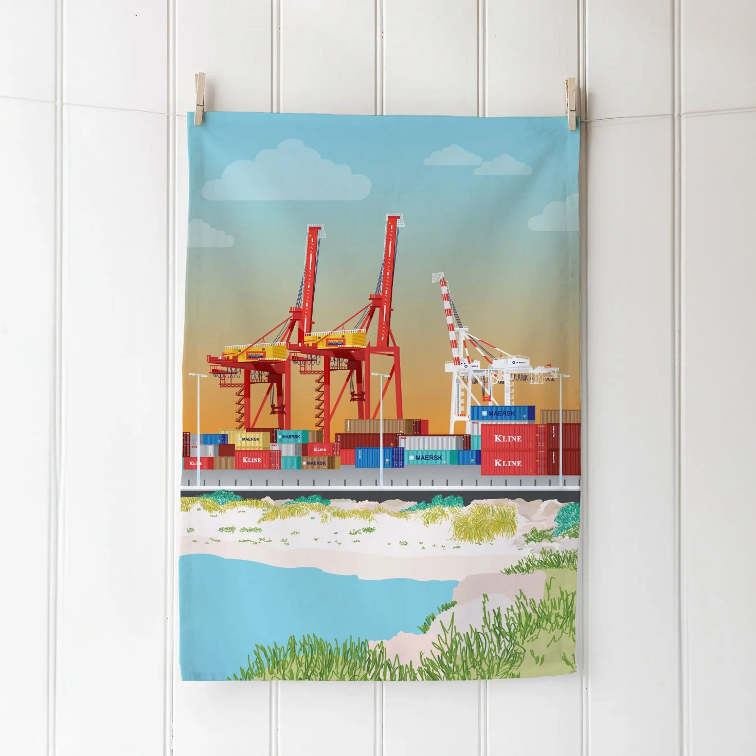 Fremantle Cranes_Tea Towel.jpg