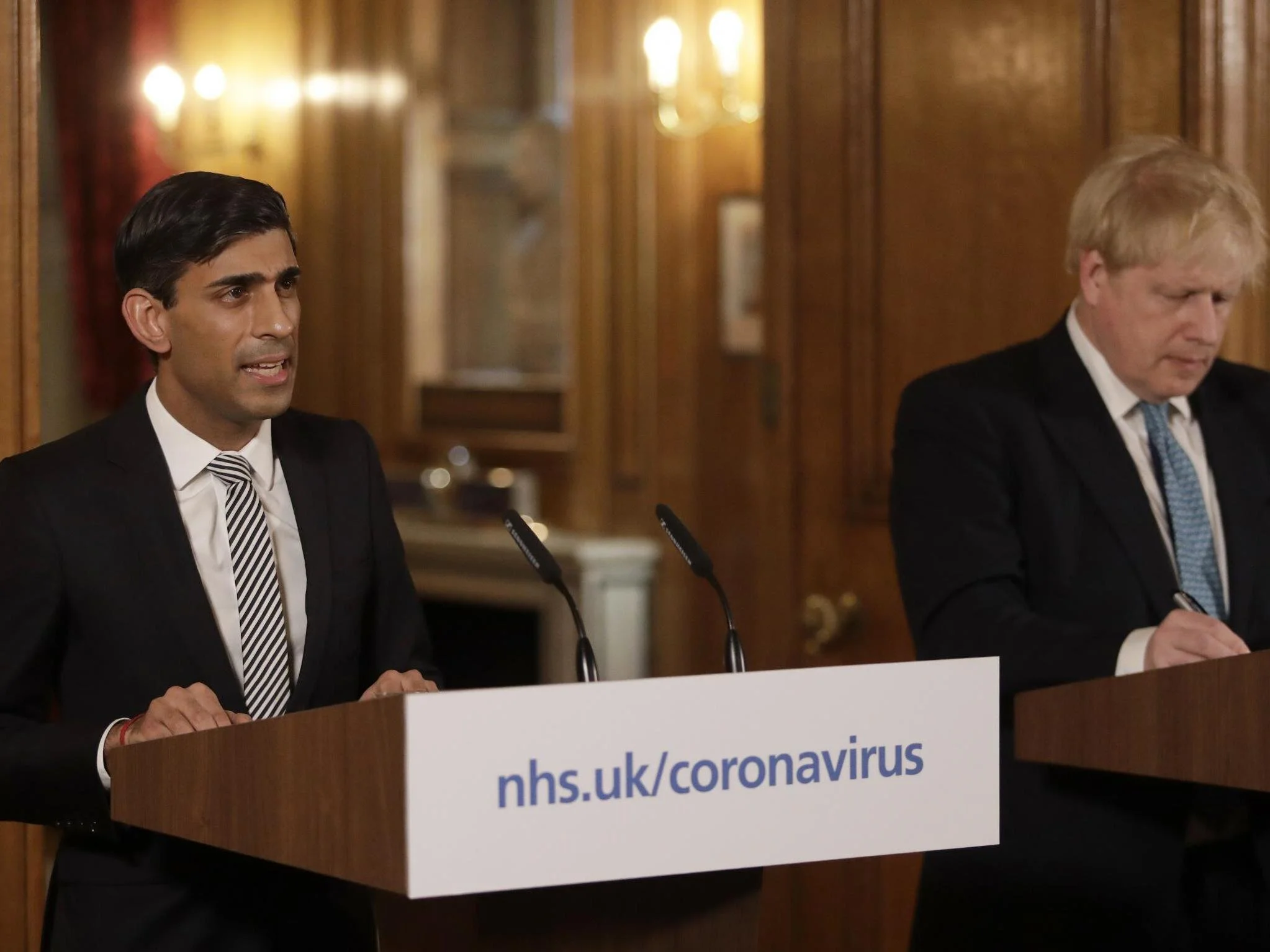 Source: The Independent (https://www.independent.co.uk/voices/rishi-sunak-boris-johnson-coronavirus-crisis-chancellor-jobs-a9415946.html).