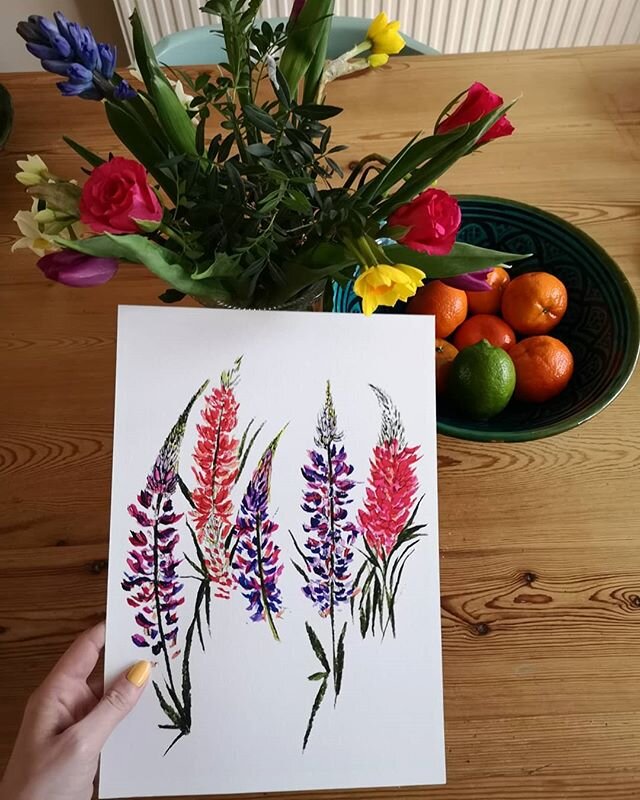 All the colours 🌷🌼🥭🍏🍋🍇
Lupins print available to buy from my Etsy shop.
#etsy #lupins #spring #colour #pattern #print #surfacedesign #illustration #botanical #etsyshop