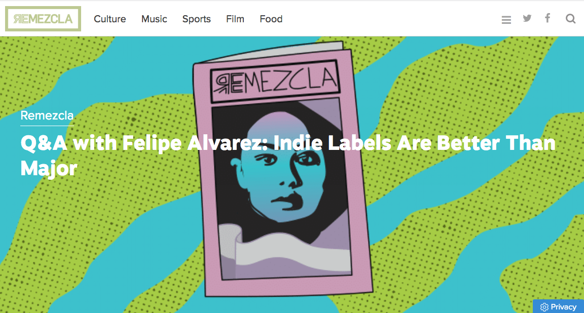 Remezcla: Q&amp;A with Felipe Alvarez: Indie Labels Are Better Than Major