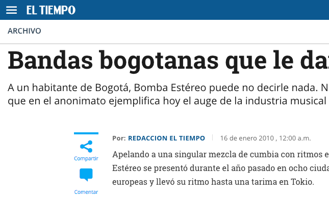                      Bandas bogotanas que le dan la vuelta al mundo                                            