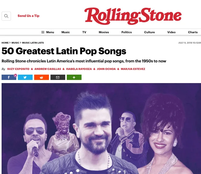 50 Greatest Latin Pop Songs