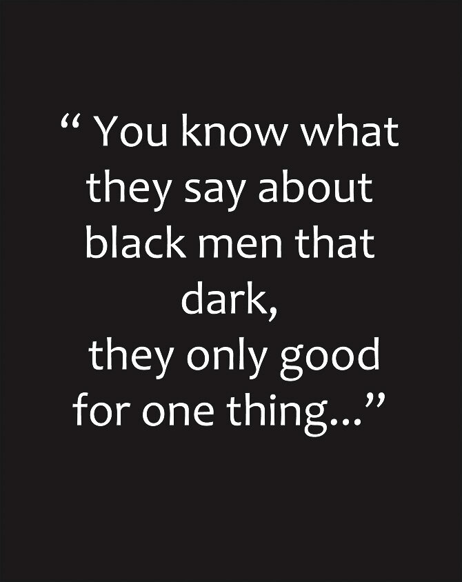 Black Colored Man (Text)