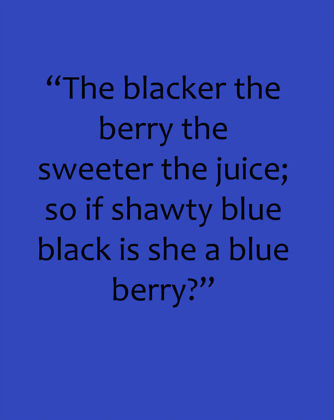 Blue Colored Girl (Text)