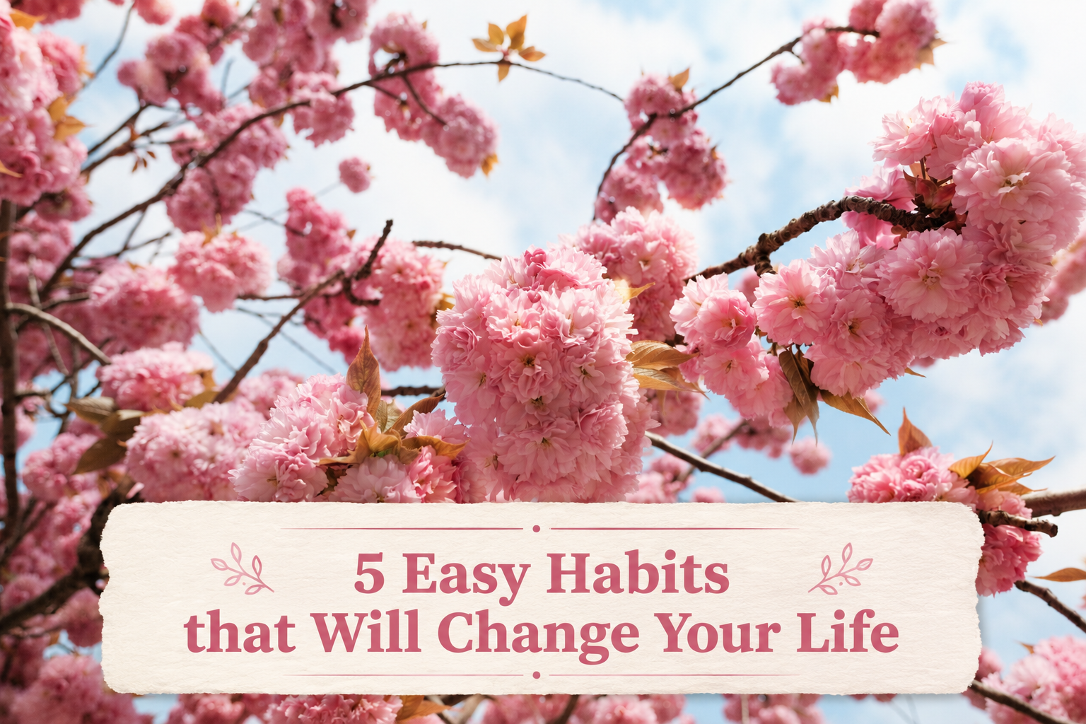 5 Easy Habits that Will Change Your Life
