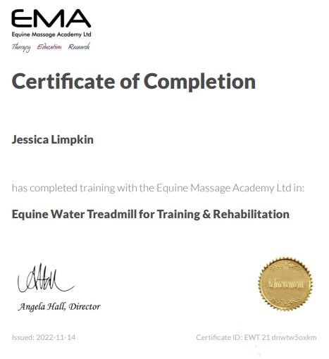Jessica_limpkin_equine_massage_therapy_cpd_training_equine_water_treadmill_hydrotherapy_course.JPG